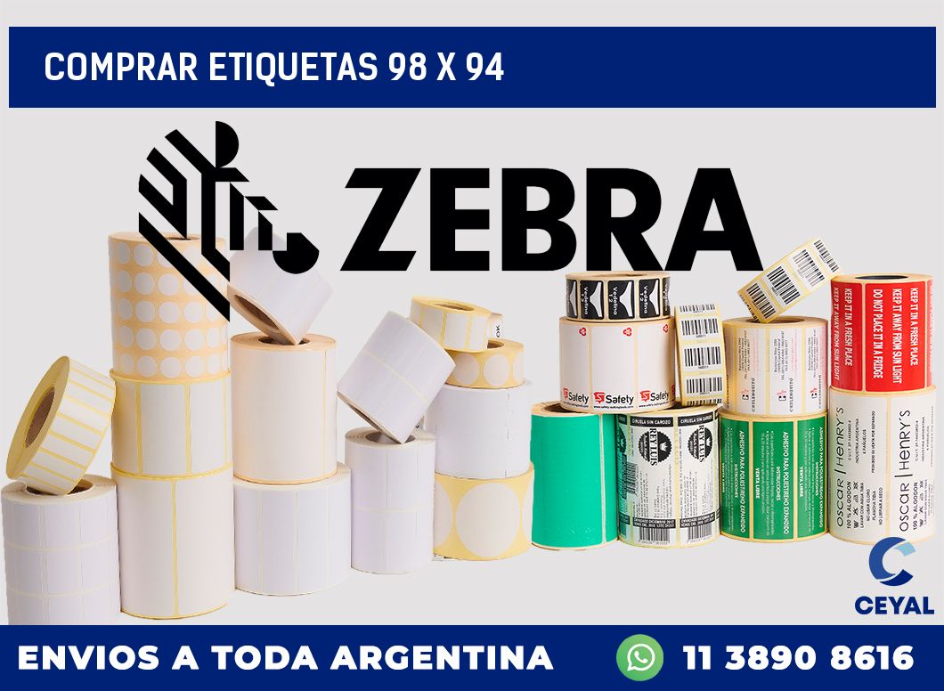 Comprar etiquetas 98 x 94