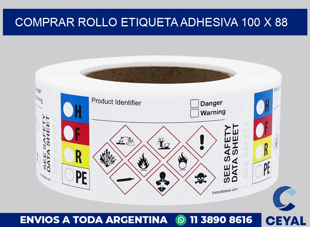 Comprar rollo etiqueta adhesiva 100 x 88