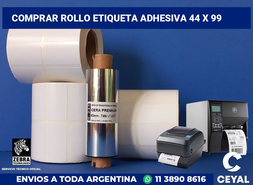Comprar rollo etiqueta adhesiva 44 x 99