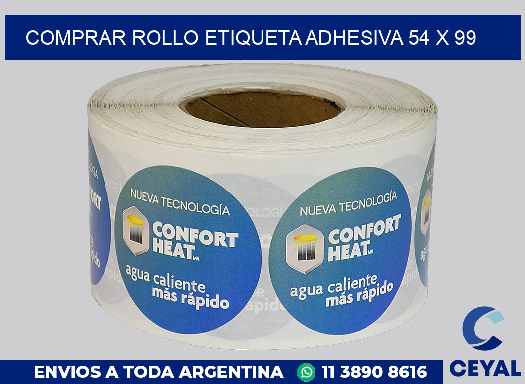 Comprar rollo etiqueta adhesiva 54 x 99