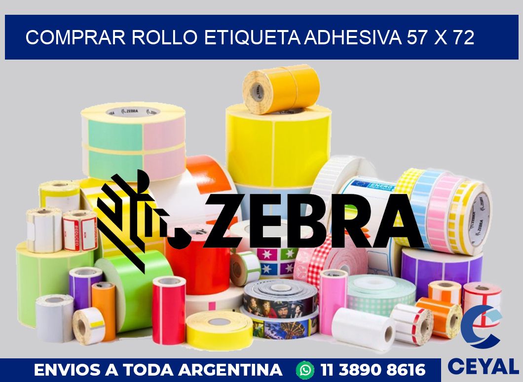 Comprar rollo etiqueta adhesiva 57 x 72