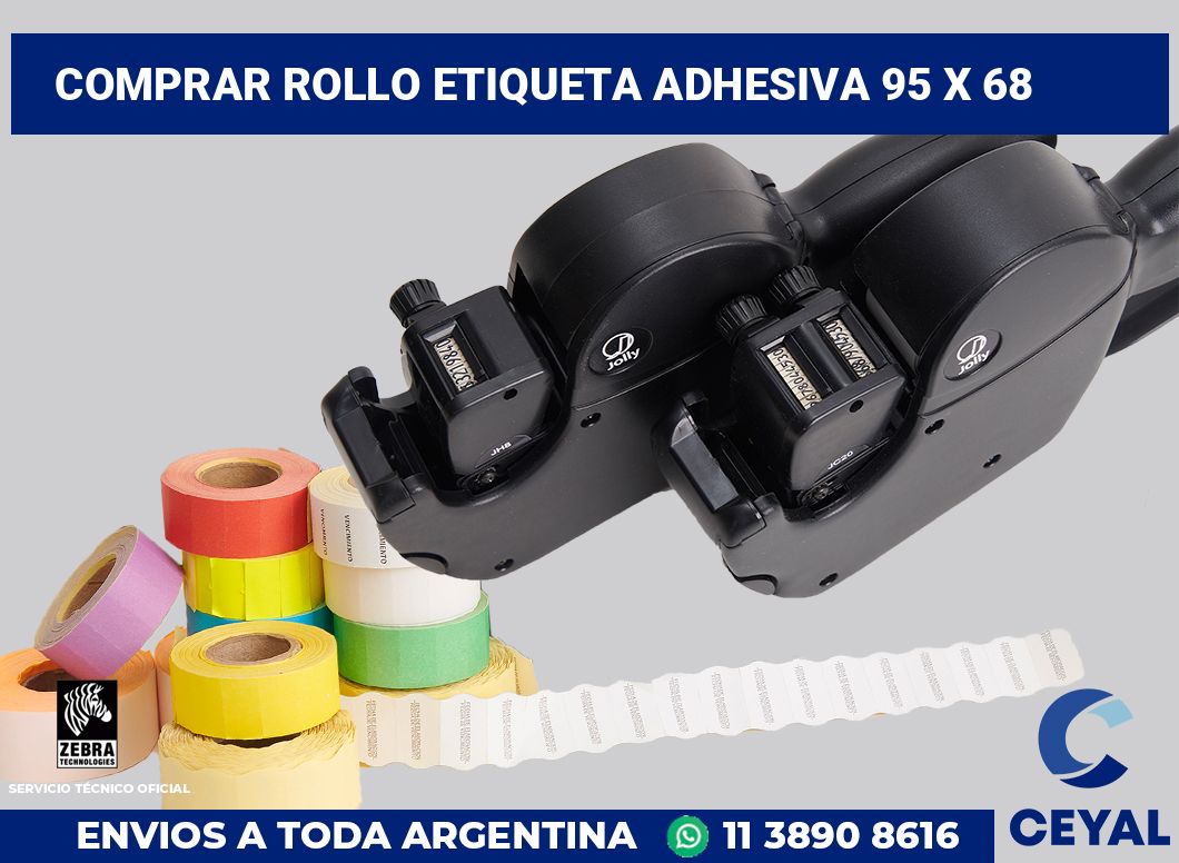 Comprar rollo etiqueta adhesiva 95 x 68