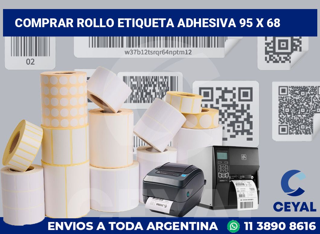 Comprar rollo etiqueta adhesiva 95 x 68