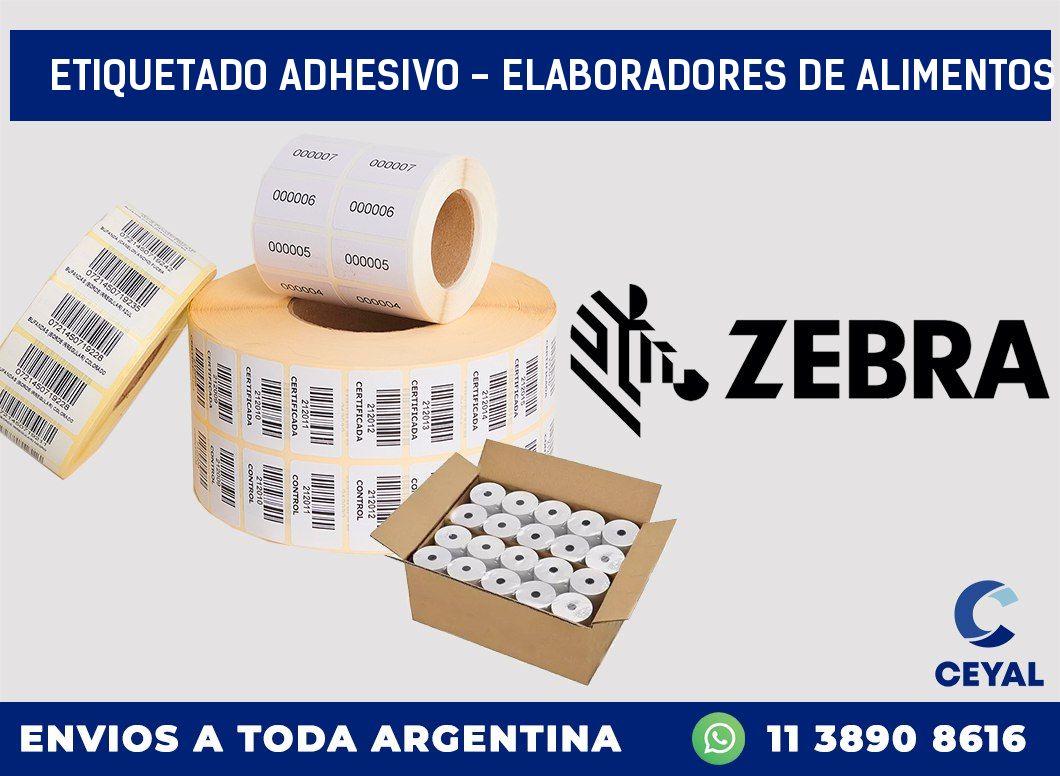 Etiquetado adhesivo - elaboradores de alimentos