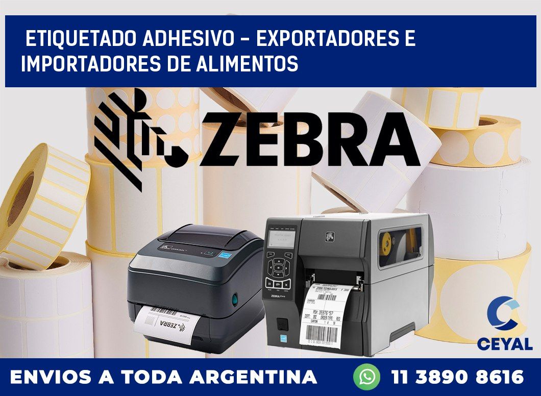 Etiquetado adhesivo – exportadores e importadores de alimentos