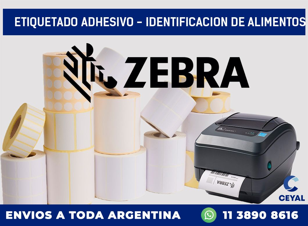 Etiquetado adhesivo - identificacion de alimentos