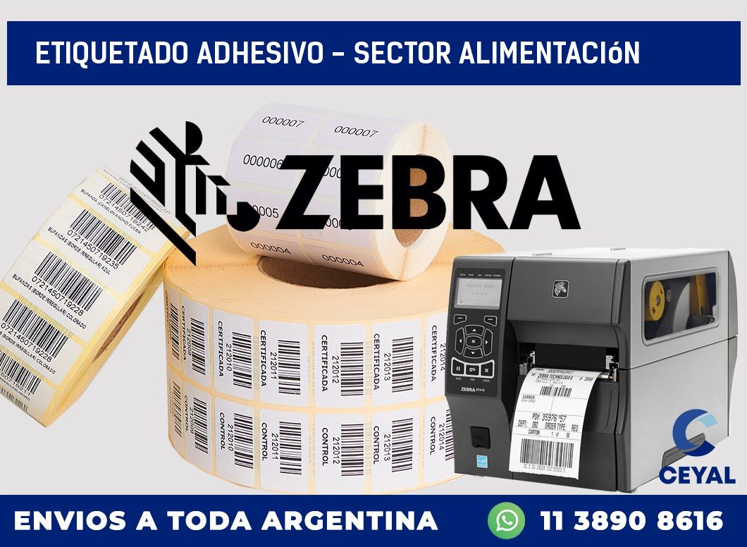 Etiquetado adhesivo - sector alimentación