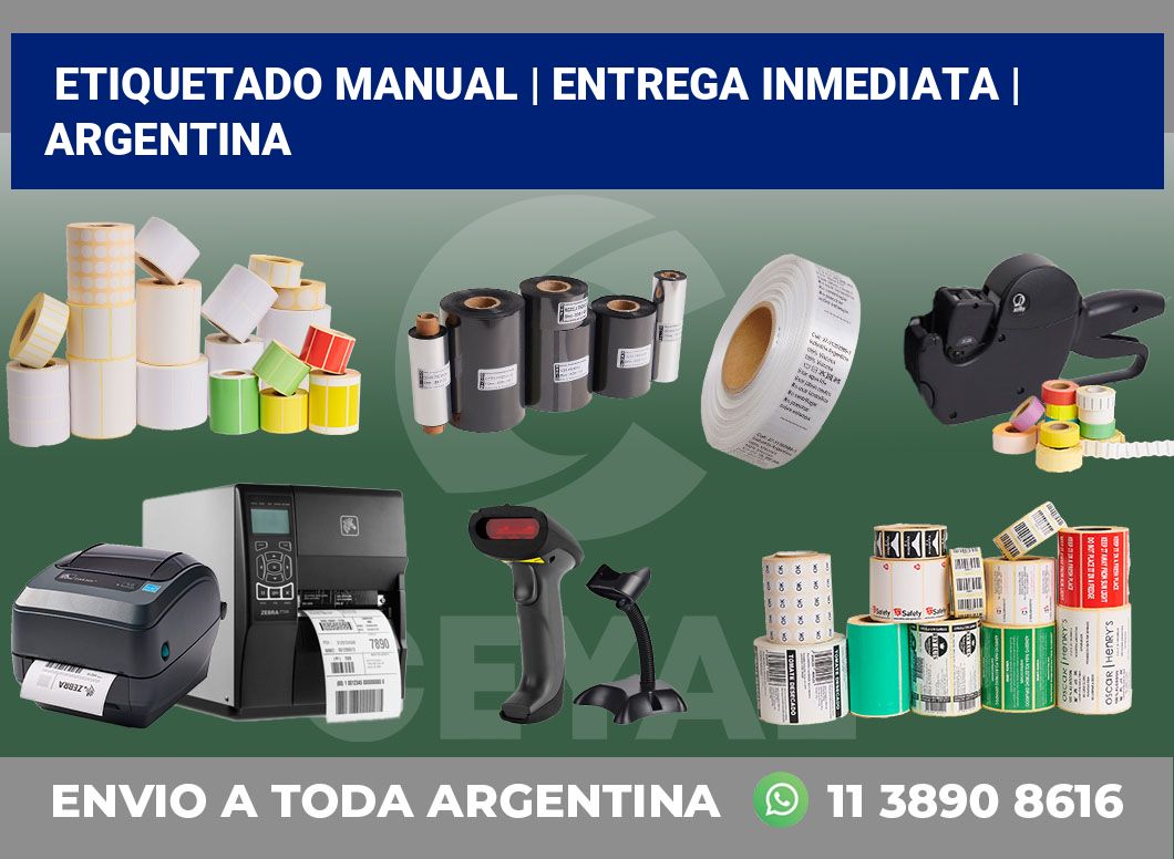 Etiquetado manual | Entrega inmediata | Argentina