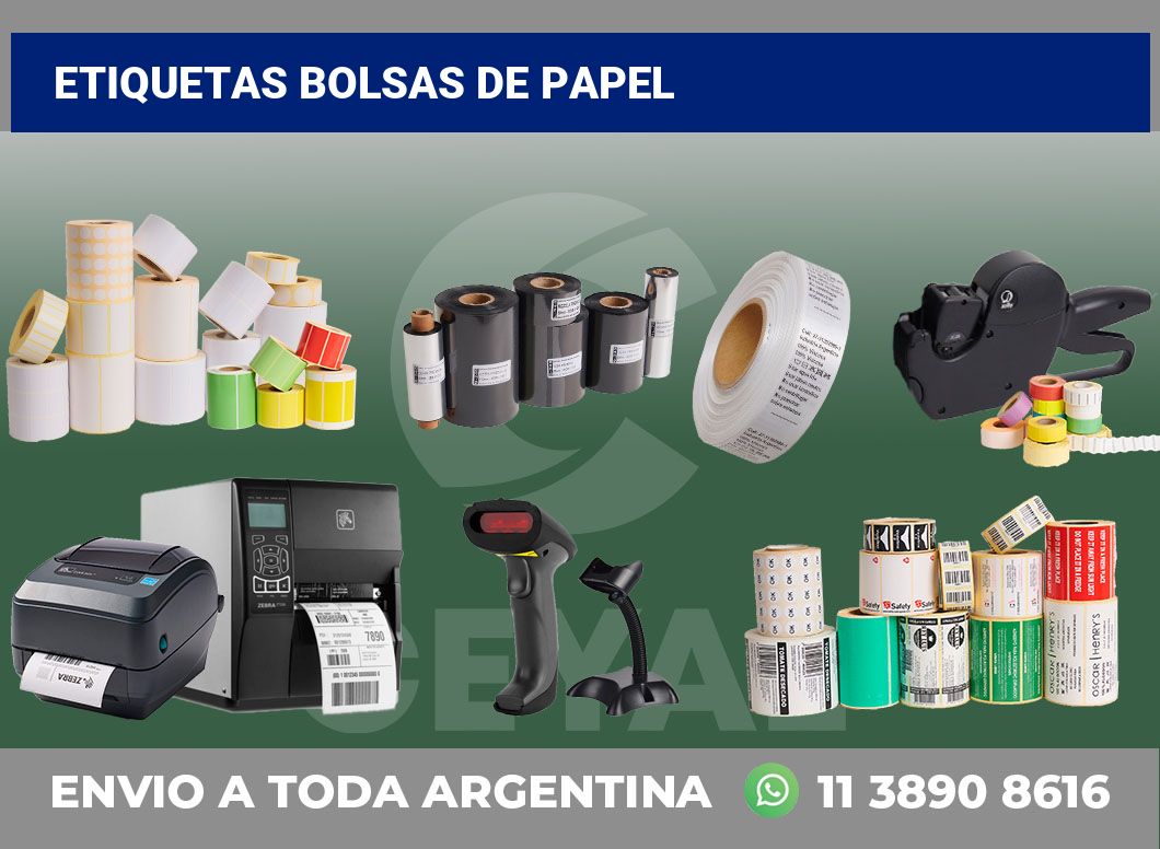 Etiquetas Bolsas de papel