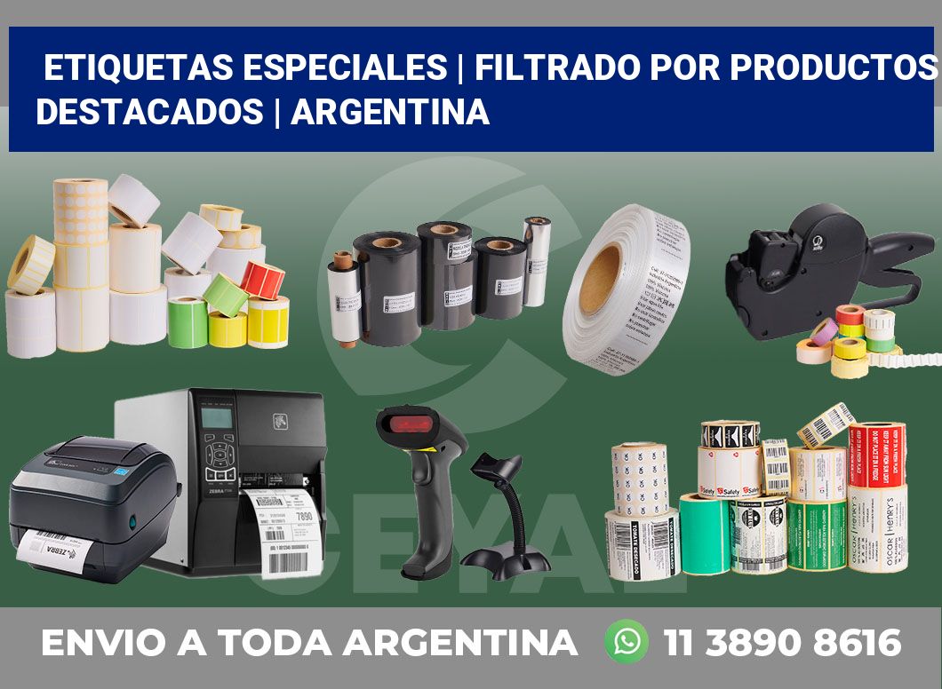 Etiquetas especiales | Filtrado por productos destacados | Argentina