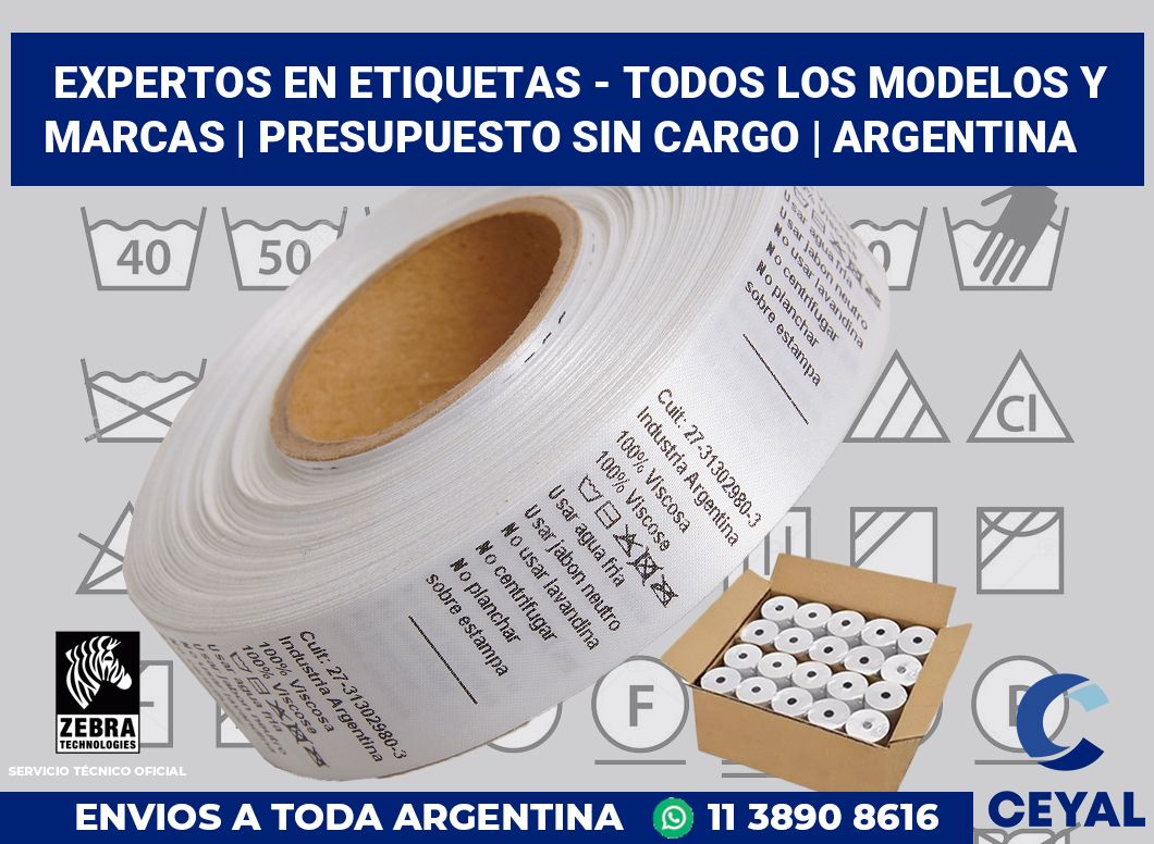 Expertos en etiquetas - Todos los modelos y marcas | Presupuesto sin cargo | Argentina