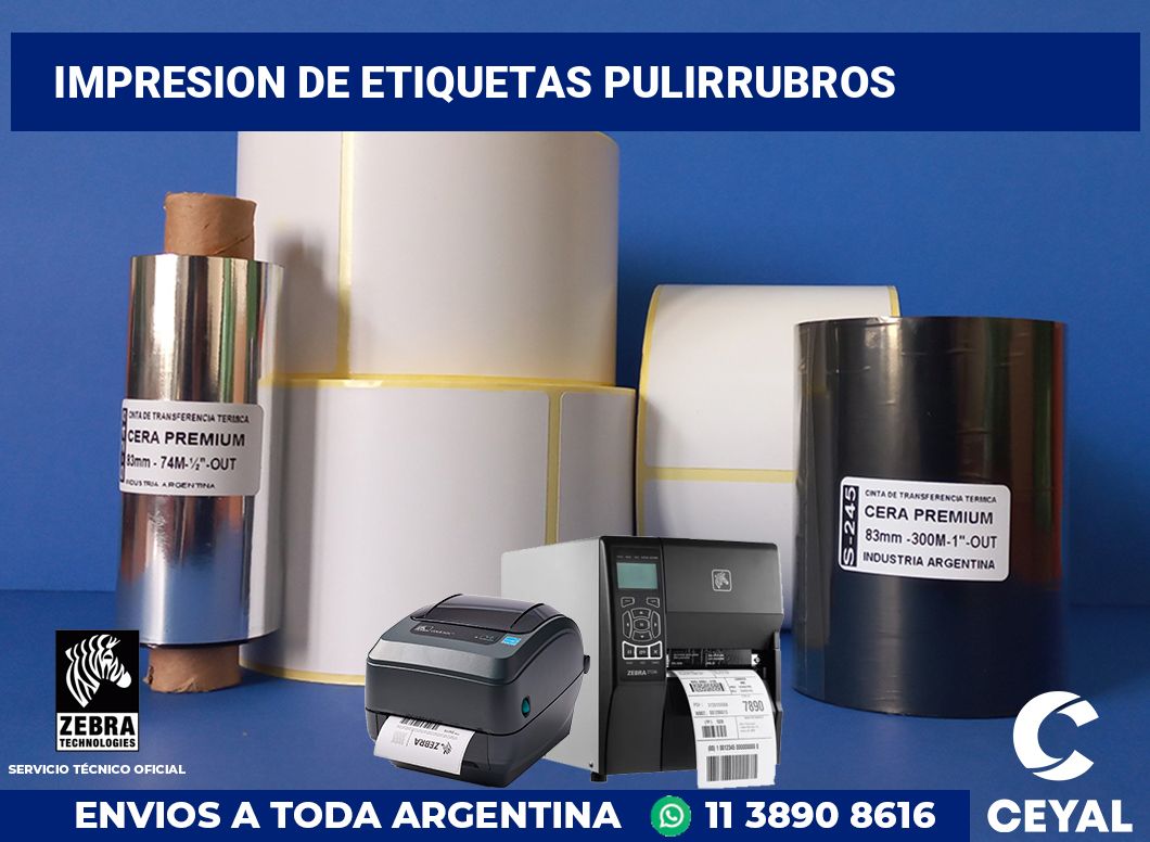 Impresion de etiquetas Pulirrubros