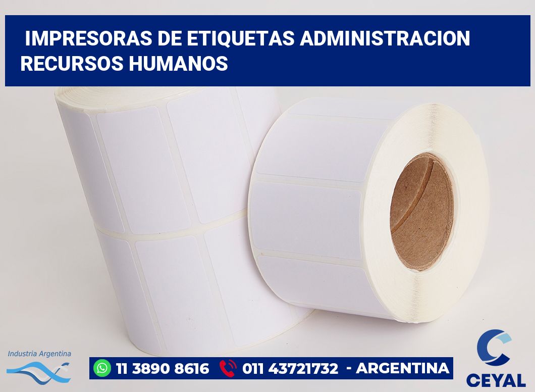 Impresoras de etiquetas Administracion recursos humanos