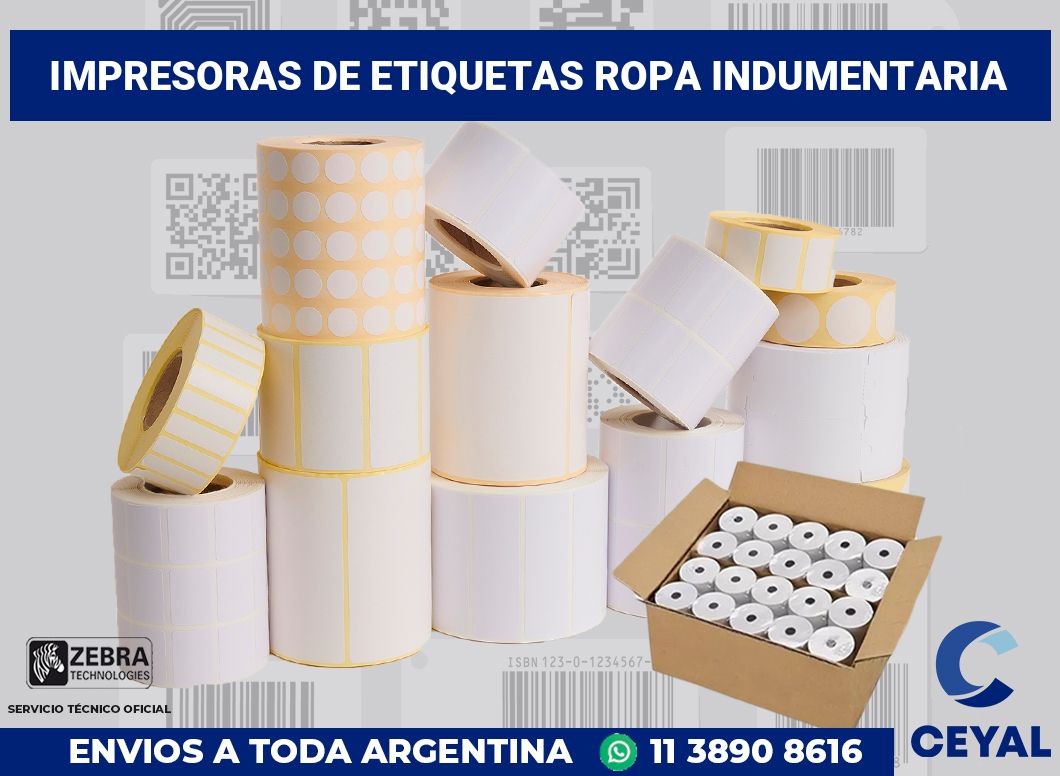 Impresoras de etiquetas ropa indumentaria
