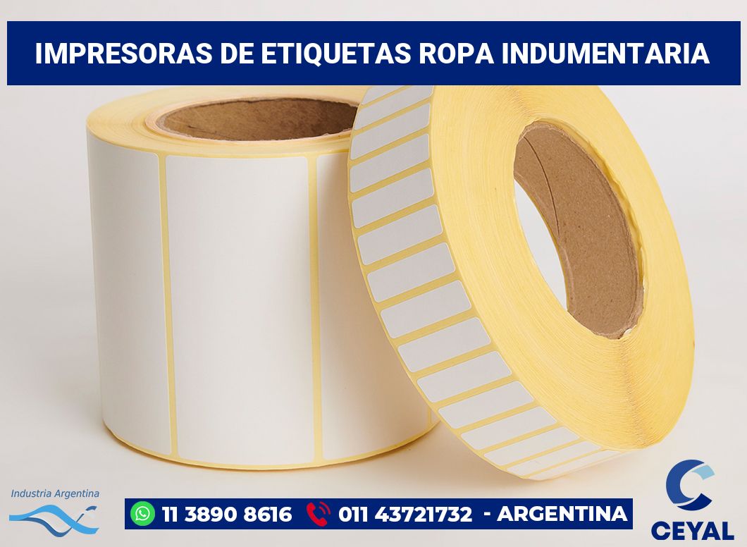 Impresoras de etiquetas ropa indumentaria