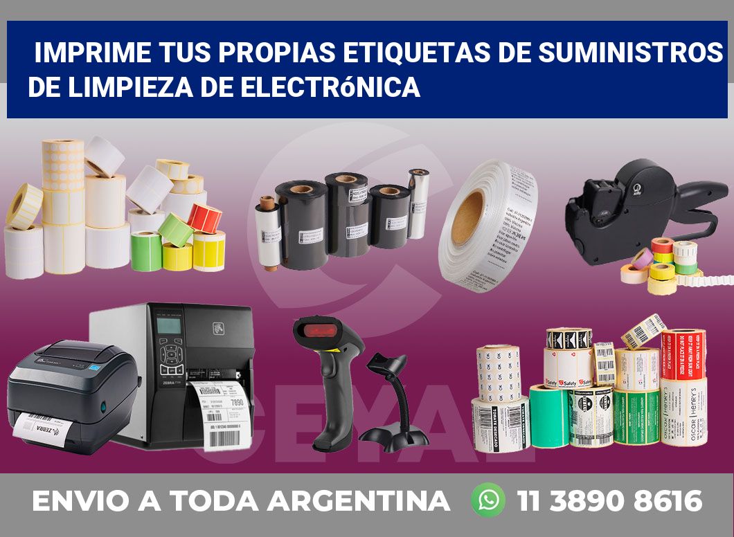 Imprime tus Propias Etiquetas de Suministros de Limpieza de Electrónica