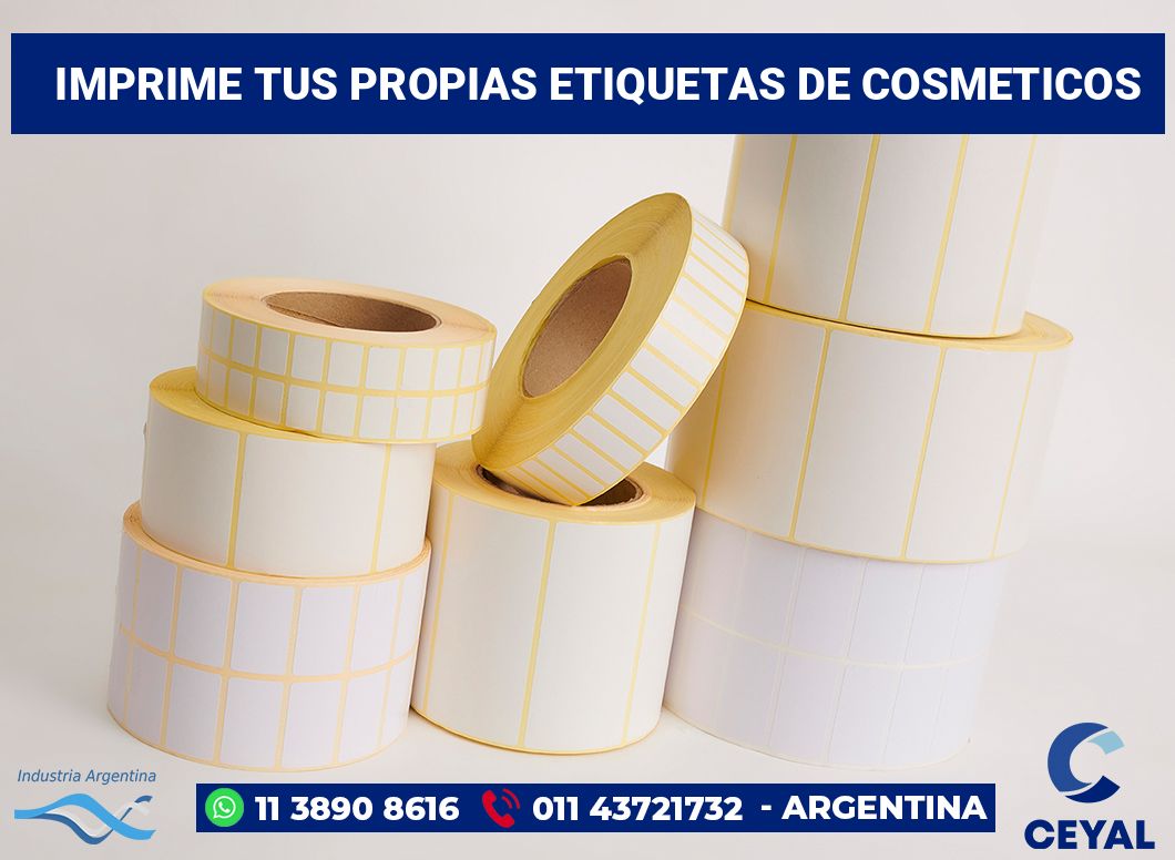 Imprime tus Propias Etiquetas de cosmeticos