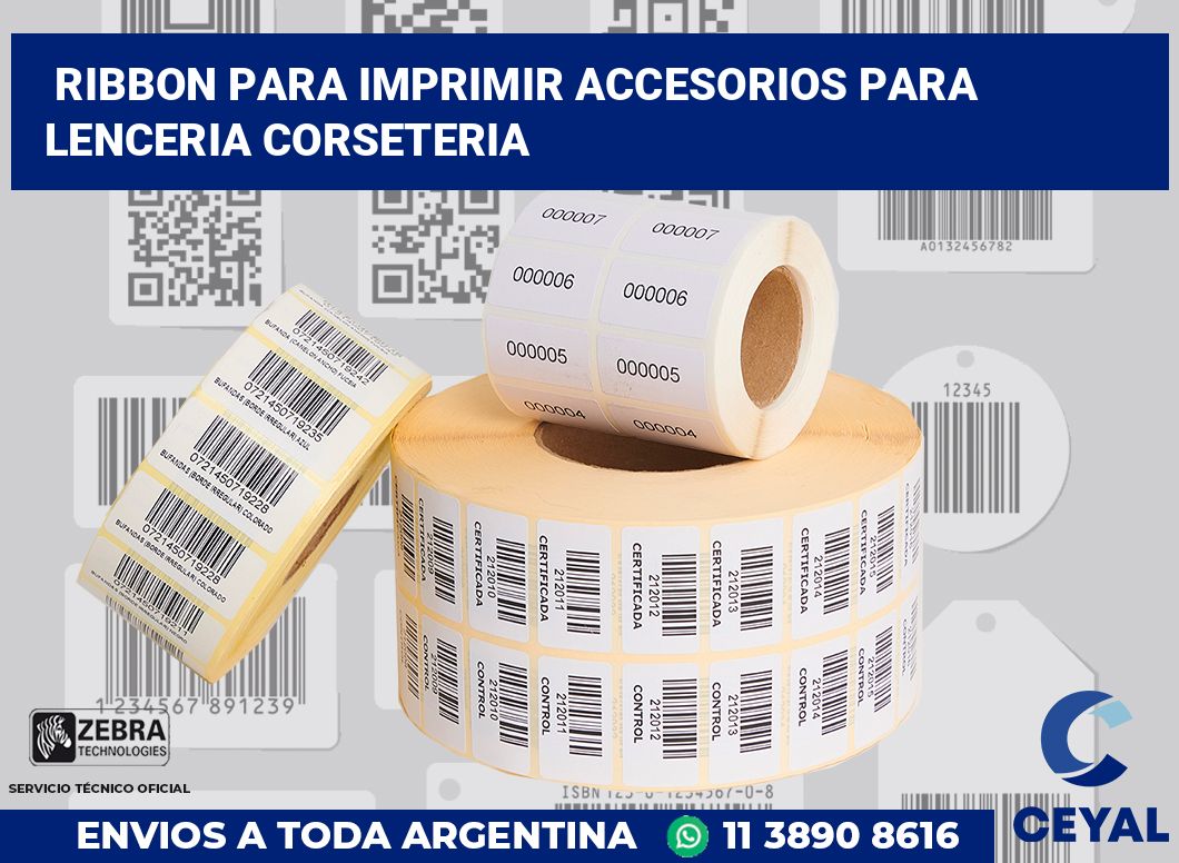Ribbon para imprimir Accesorios para lenceria corseteria