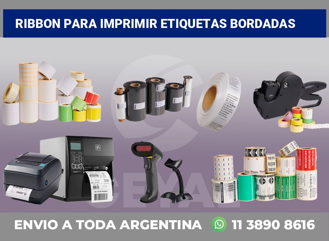 Ribbon para imprimir Etiquetas bordadas