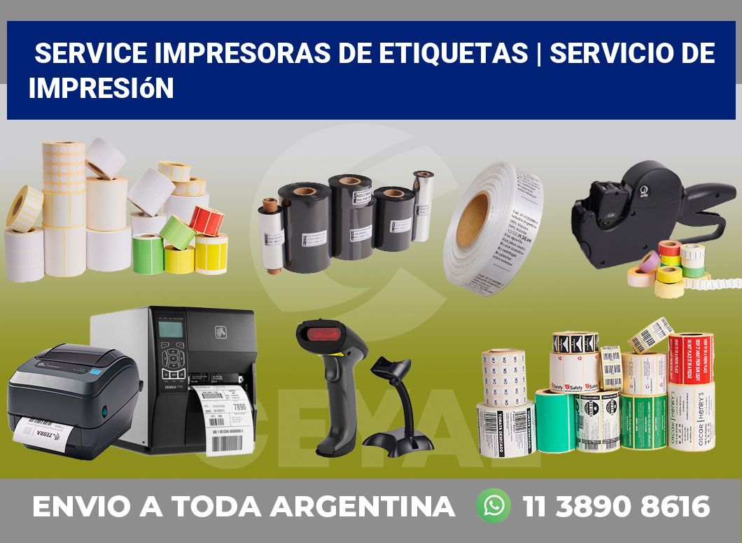 Service impresoras de etiquetas | Servicio de impresión