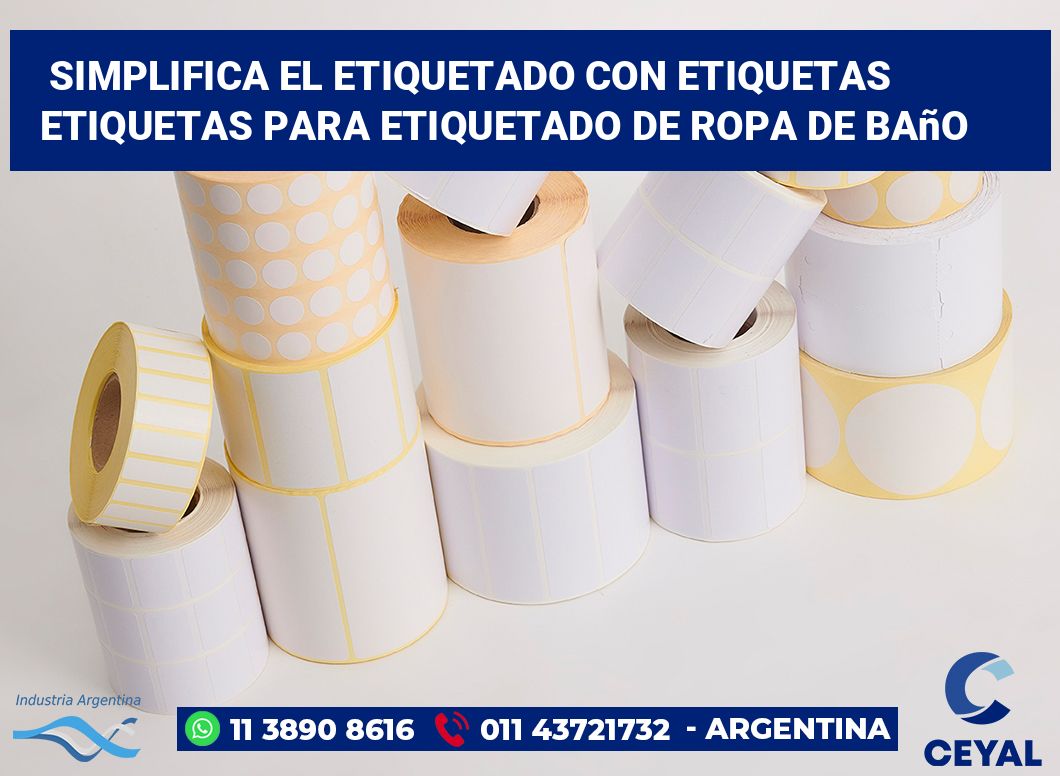 Simplifica el Etiquetado con Etiquetas Etiquetas para Etiquetado de Ropa de Baño