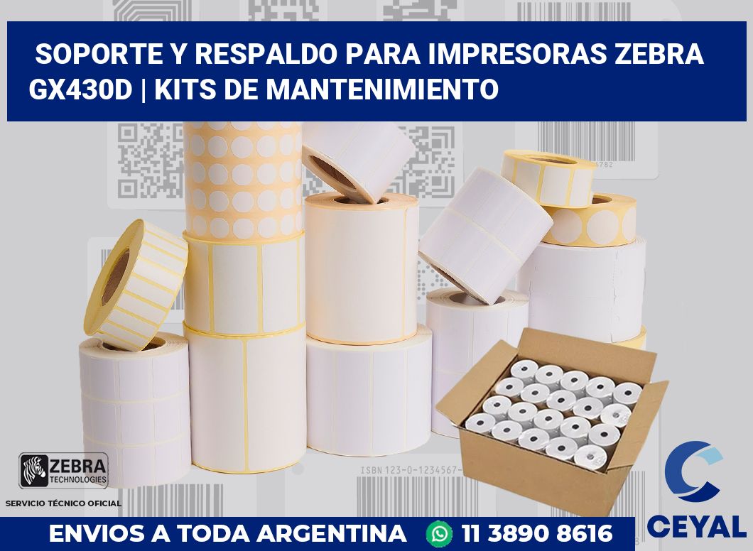 Soporte y respaldo para impresoras Zebra GX430d | Kits de mantenimiento