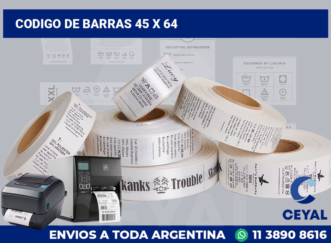 codigo de barras 45 x 64