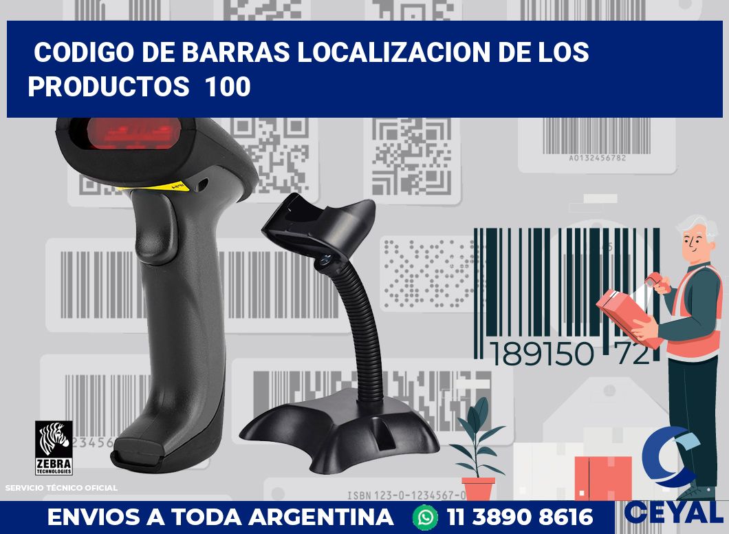 codigo de barras localizacion de los productos  100