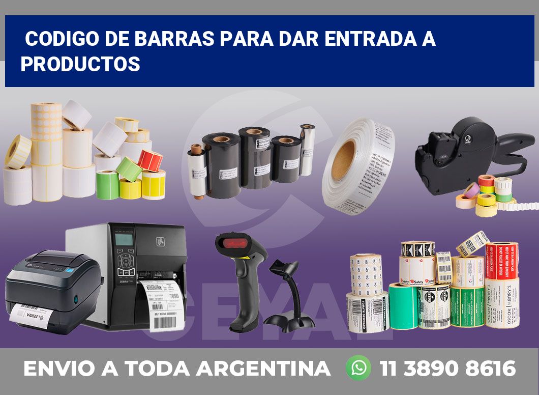 codigo de barras para dar entrada a productos