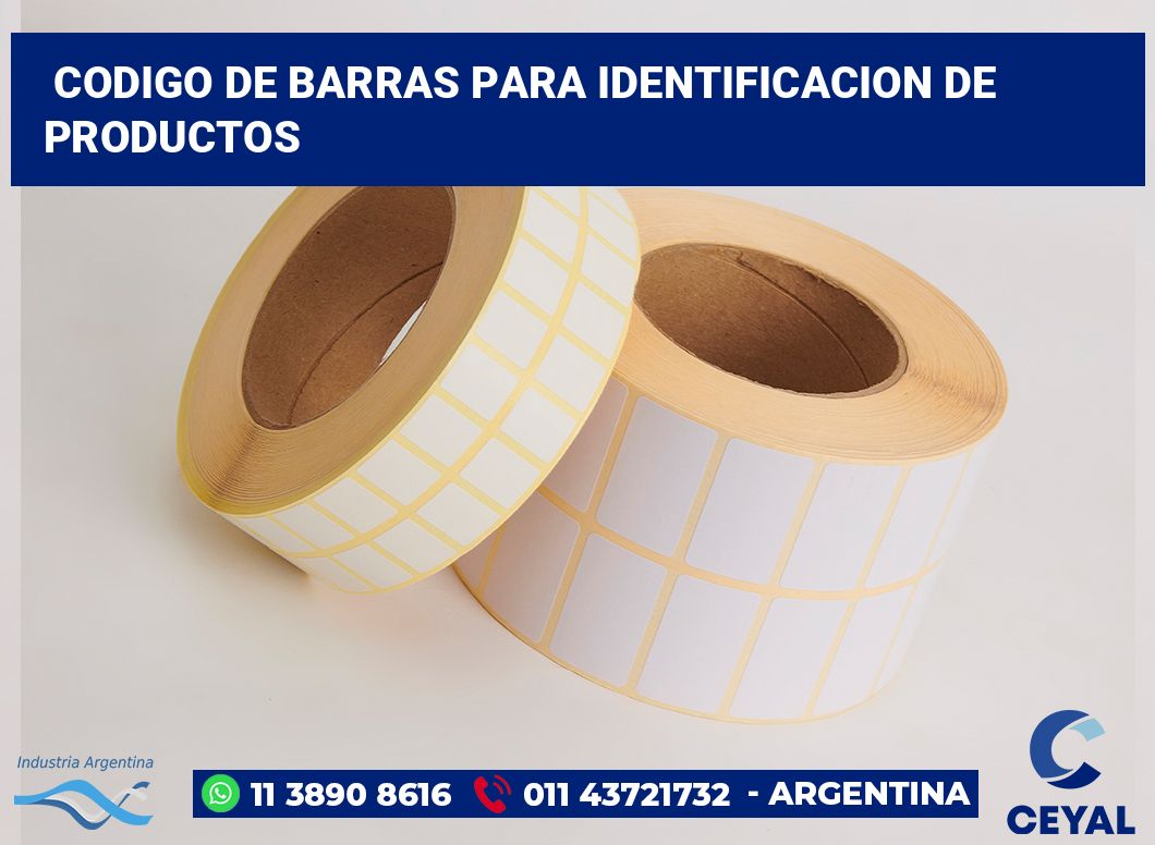 codigo de barras para identificacion de productos