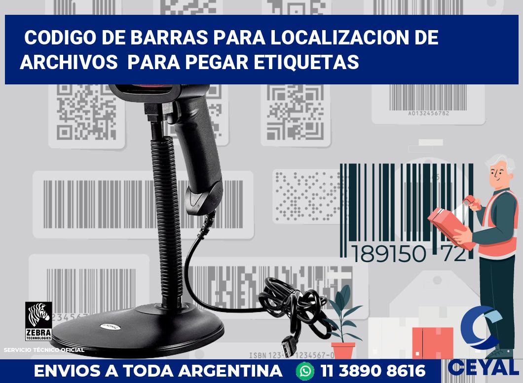 codigo de barras para localizacion de archivos  para pegar etiquetas