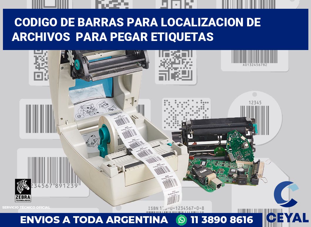 codigo de barras para localizacion de archivos  para pegar etiquetas