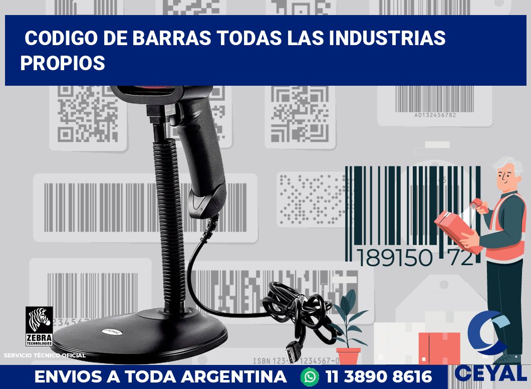 codigo de barras todas las industrias  propios
