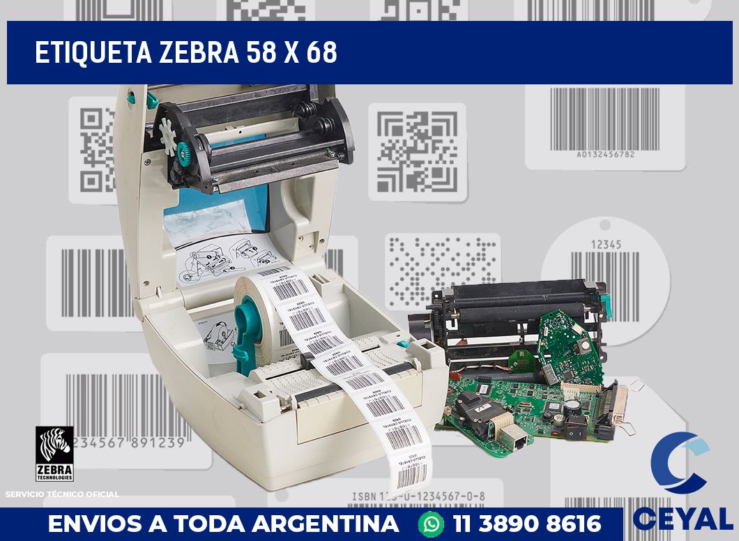 etiqueta zebra 58 x 68