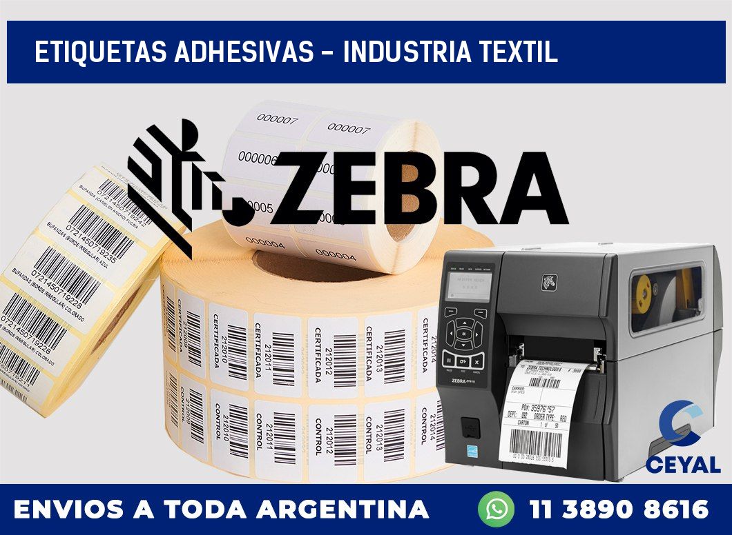 etiquetas adhesivas - Industria textil