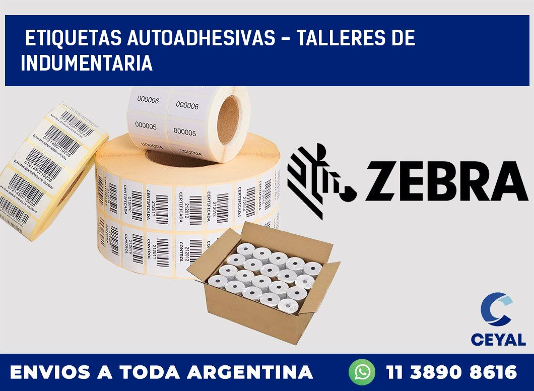 etiquetas autoadhesivas - Talleres de indumentaria