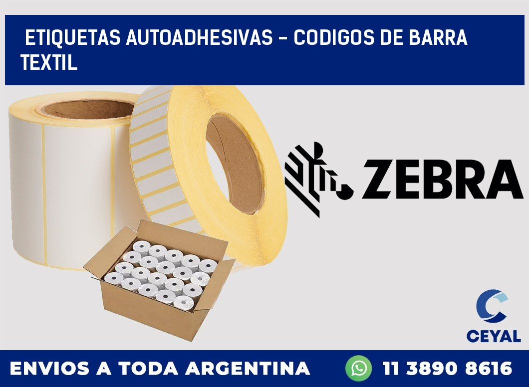 etiquetas autoadhesivas - codigos de barra textil