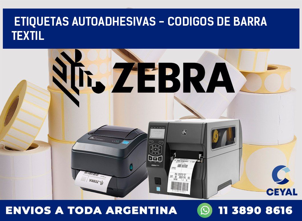 etiquetas autoadhesivas – codigos de barra textil