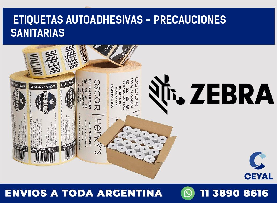 etiquetas autoadhesivas - precauciones sanitarias