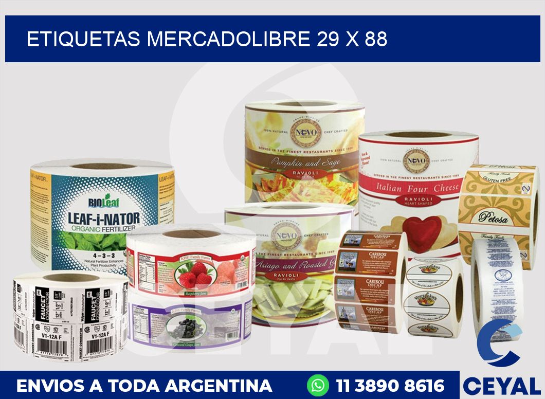 etiquetas mercadolibre 29 x 88