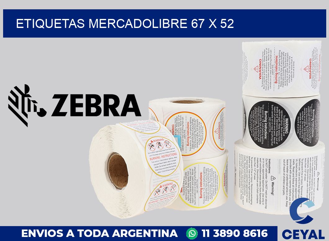 etiquetas mercadolibre 67 x 52