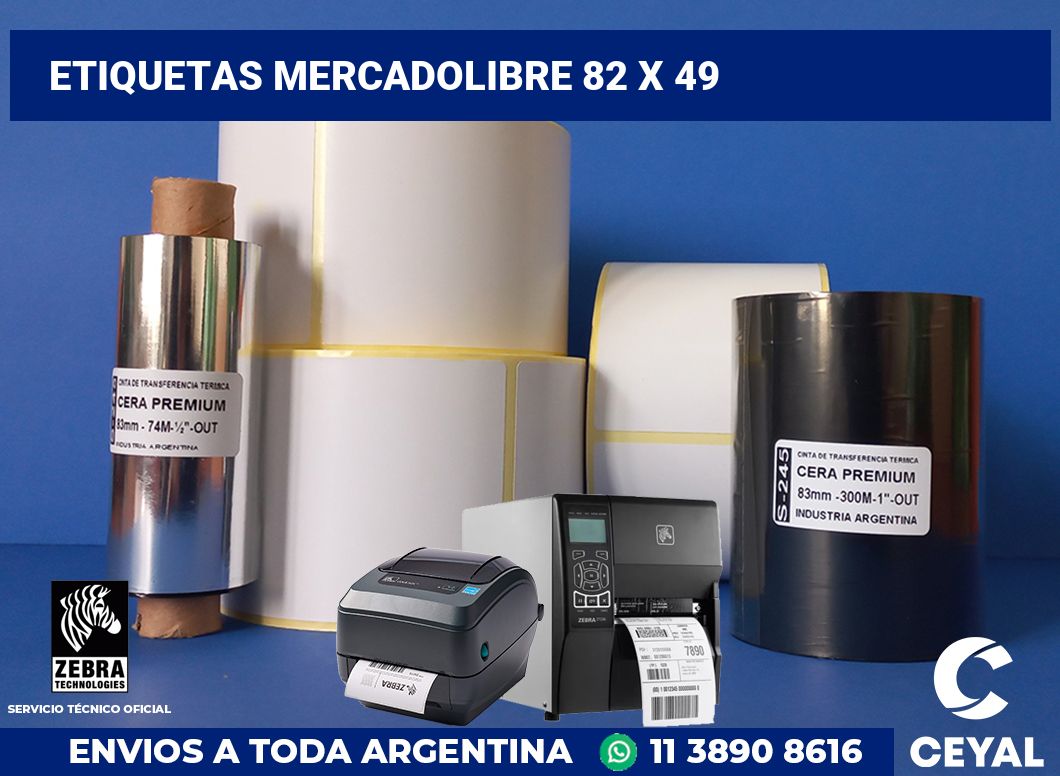 etiquetas mercadolibre 82 x 49