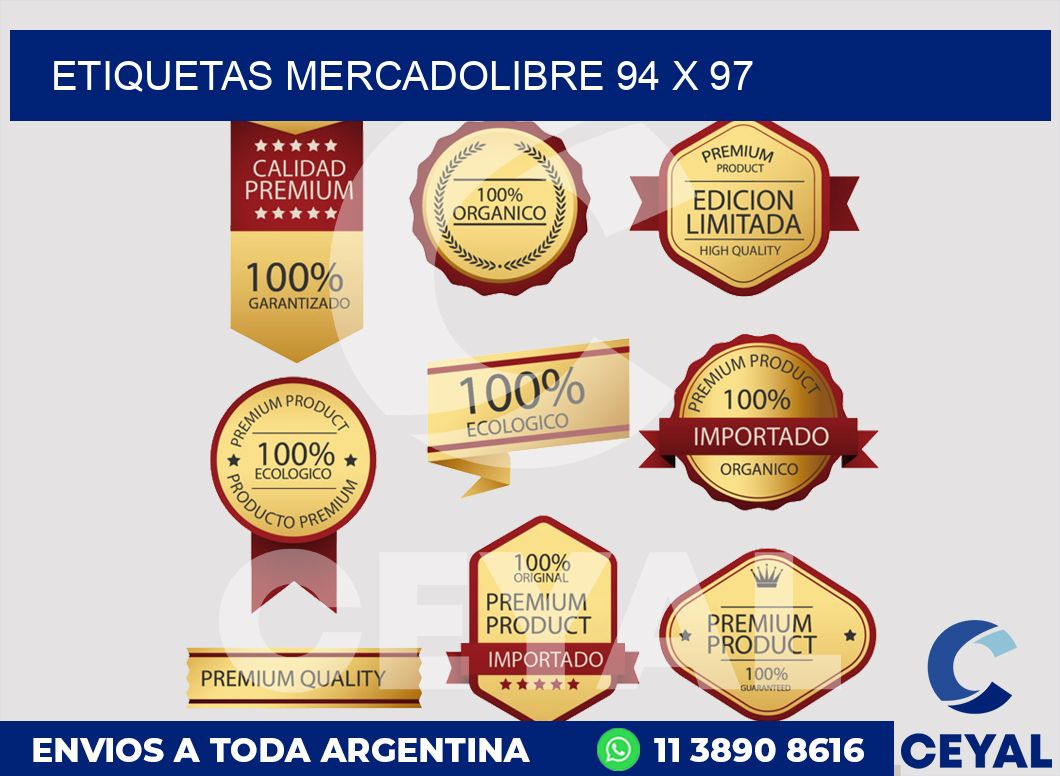 etiquetas mercadolibre 94 x 97