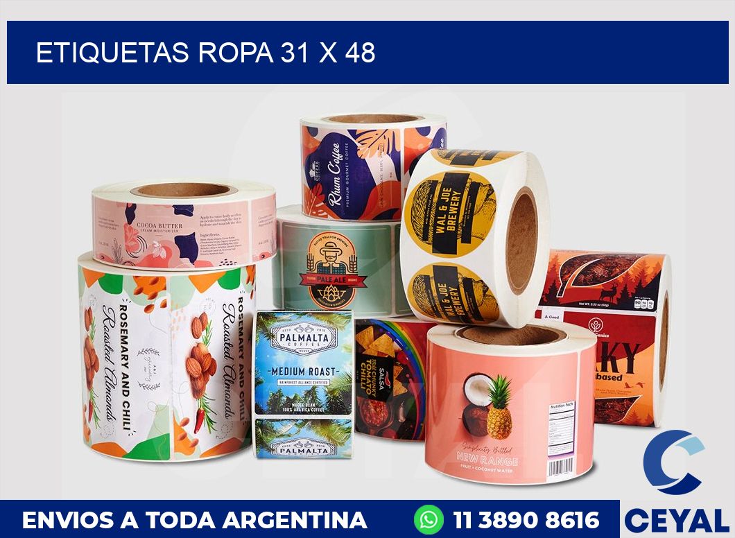 etiquetas ropa 31 x 48
