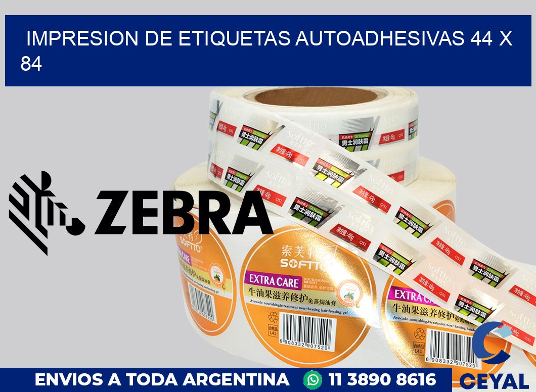 impresion de etiquetas autoadhesivas 44 x 84
