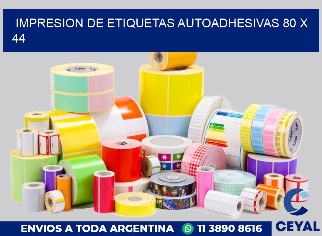 impresion de etiquetas autoadhesivas 80 x 44