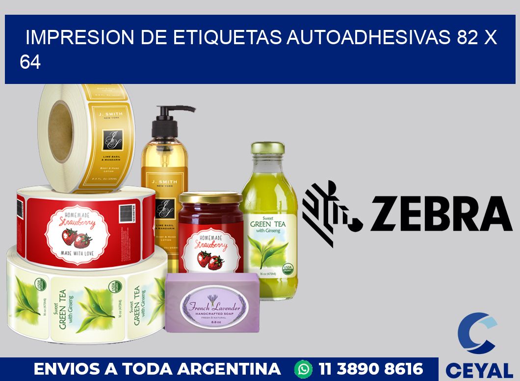 impresion de etiquetas autoadhesivas 82 x 64
