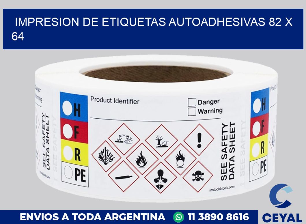impresion de etiquetas autoadhesivas 82 x 64