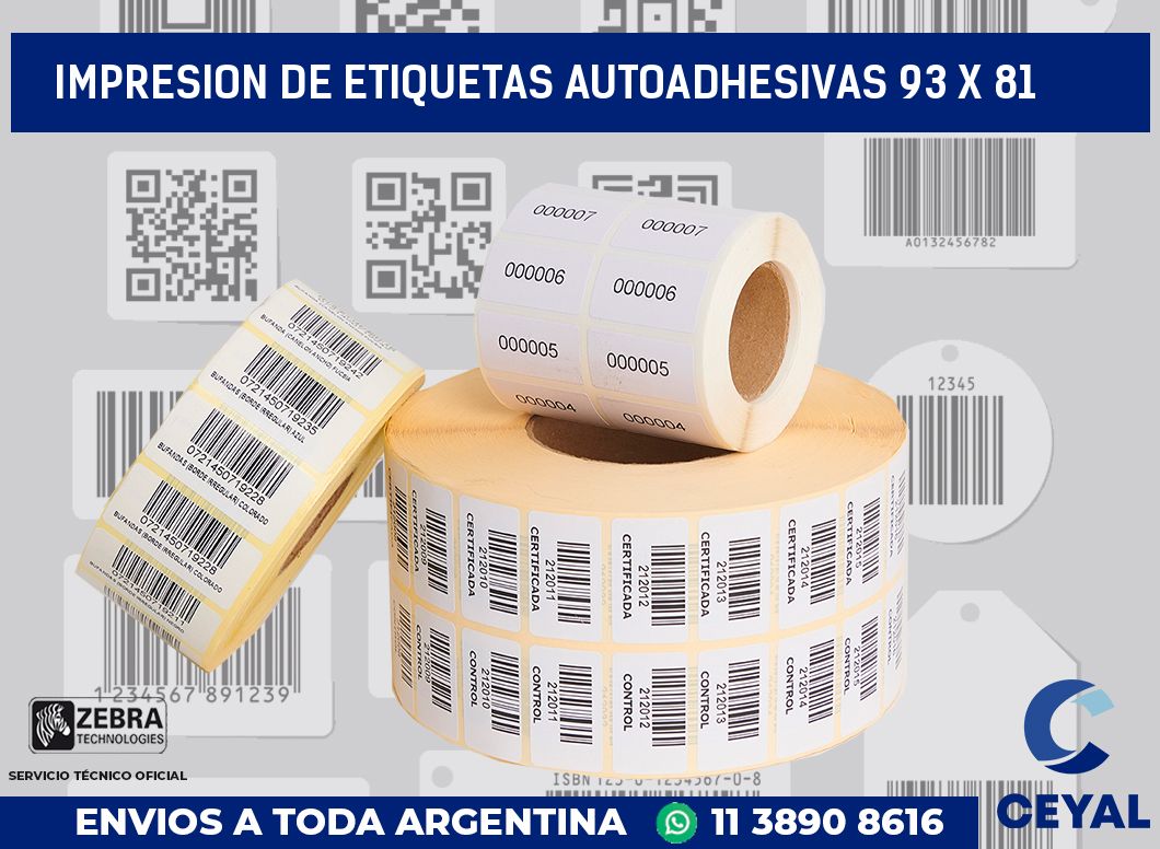 impresion de etiquetas autoadhesivas 93 x 81