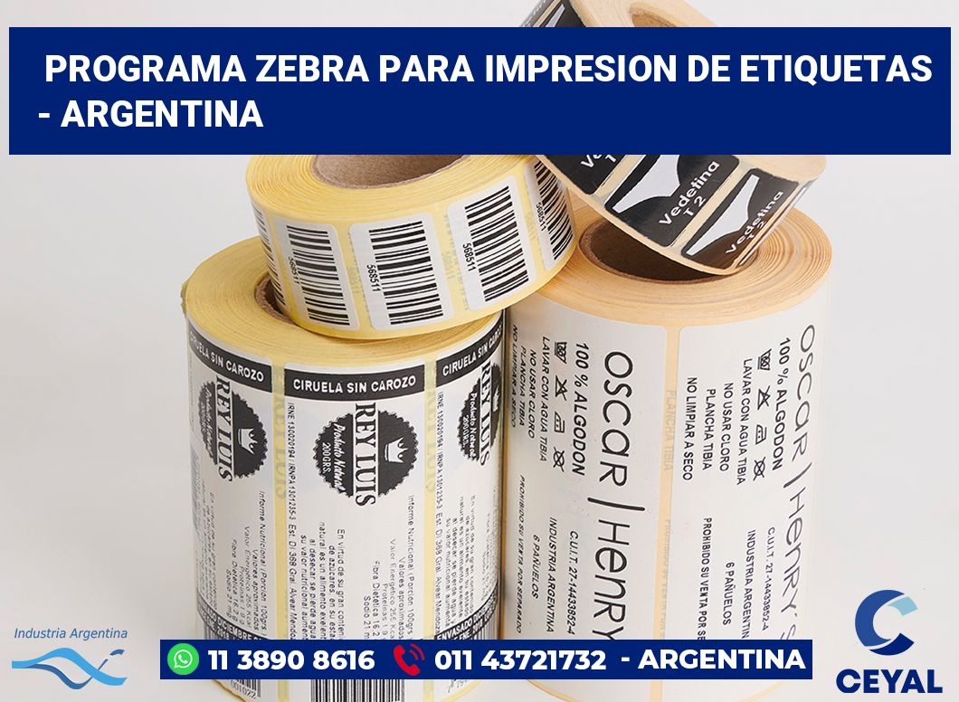programa zebra para impresion de etiquetas  - Argentina